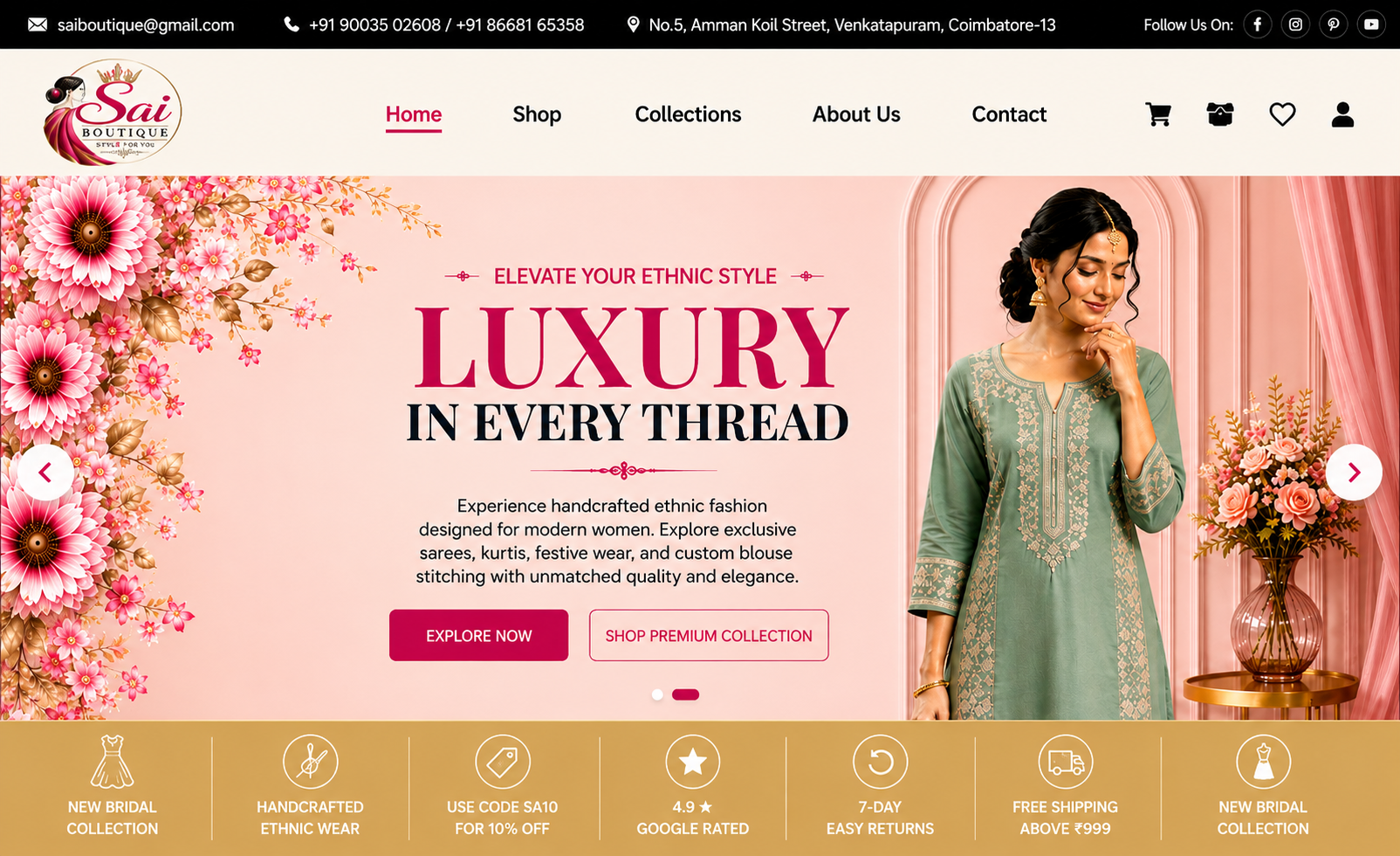 Sai Boutiques E-commerce
